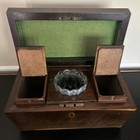 Antique Georgian Style Tea Caddy Chest W  Glass Bowl