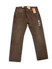 Levis 501 Jeans New Mens Original Button Fly Color Brown 005013913
