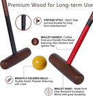 Croquet Set For Adults - 8 Players Croquette Kit With 32in Regulation  35in Delu
