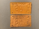 Vintage 1955 Texas License Plate Set Originals Da 461