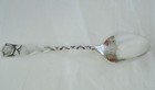 Whiting Sterling No 26 Demitasse Spoon Flower Twist Handle Silver 4  Teaspoon
