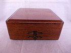 Antique Vintage Old Teakwood Wooden Storage Necklace Stud Jewelry Jewel Box B3