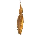7in Sacred Heart Ex Voto With Vines  Antiqued Gold Milagro Ornament