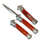 Wood Spring Assisted Open Blade Folding Pocket Knife With Clip 9   