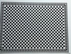 Dollhouse Miniature Tile Floor Black   White Checked Diamonds Squares 1 12 Scale