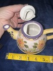 Adorable Teapot Ceramic Purple  Yellow   Orange Flowers