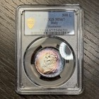 Ms67 1975-r Italy Bunarroti Silver 500 Lire Pcgs Trueview- Toned  only 2 Finer  