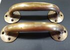 2 Heavy Ant  Style Solid Brass Lg Gate Cabinet Trunk Chest Door Handles 7   p23
