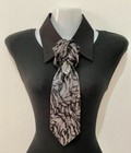 Tie Women s Silk 100  Italy  Collar Necklace Necktie Cravat Hand-made Brooch