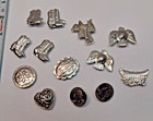 Lot Of 13 Vintage Silver Tone Button Covers  Western Style coin Buttons    Other