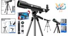 Kids Telescope 50mm Aperture 360mm Az Portable Astronomical Scope Black