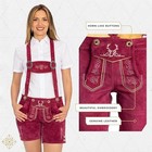 Women s Lederhosen Oktoberfest  Leather Bavarian Outfit - Cherry Red