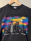 Vintage 1991 New York T-shirt Mens Size X-large Black Single Stitch Signal Sport