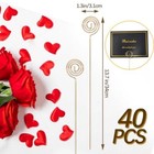 40 Pcs Floral Card Holder Metal Wire Photo Clips Picks Flower Card Holder13 In M