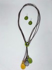 Handmade Tagua Nut Set Necklace And Earrings 