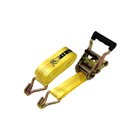 Yellow 1-1 2  X 15  Heavy Duty Ratchet Tie-down With J-hooks 2-pack