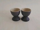 Set Of 2 Le Creuset Ceramic Footed Egg Cups - Ultra Violet  new 
