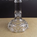 Moon   Star Clear Glass Pedestal Cake Stand Eapg Vintage 10 x7  Vgc Brandy Well