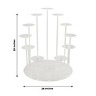 Clear 29  Tiered 12 Arm Round Acrylic Cupcake Holder Dessert Display Stand Party