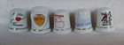 Thimbles Lot Of 46 Ceramic Metal Wood Old Advertising Souvenir Cities New   Old