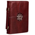  Protective Chestnut Brown Faux Leather Classic Bible Cover Carry Case Large