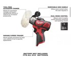 Milwaukeem12 12v Lithium-ion Cordless Variable Speed Polisher sander  tool-only