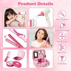 Beauty Salon Toy Set  Girls Salon Hair Stylist Pretend Makeup Kit Includes Ha   