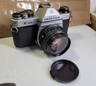 Asahi Pentax K1000 35mm Film Camera Bundle W  2 Lenses  Flash  Manual