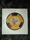 Barona Casino San Diego  5 Paulson H c Hat Cane Yellow Casino Chip Vintage