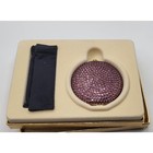 Estee Lauder Rhinestone Compact Lucidity Powder Box Set Nos Purple Gold Tone