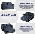Sofa Bed Couch Sleeper Convertible Pull-out Bed Couch With Side Pockets