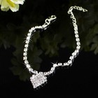 Women s Fashion Jewelry Anklet Crystal Heart Pendant Ankle Bracelet 