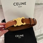 Celine Triomphe Leather Belt Size 100cm Women   s Designer Belt With Original Box 