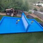 33ft Inflatable Volleyball Court Ball Pool Beach Net Kids Adults Outdoor Game