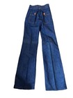 Nos Vtg 70s Xs Wrangler Jeans Clincher 22-27 Hi Waist Elastic Back Womens Flares