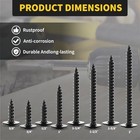 Wood Screws 1 Inch  110 Pcs  Premium Phillips Truss Head Black Wood Screws  Self