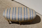 Antique French Louis Xiv Gold Gilt Footstool 6-leg Mahogany Silk 