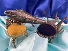 Rare 1980s 800 Silver Articulating Fish Spice Box