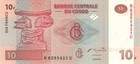 Congo Dr 10 Francs  30 06 2003  - Carving bank Logo P-93a Unc