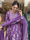 Women Indian Anarkali Kurta Set Embroidered Ethnic Dress Kurti Pant Dupatta