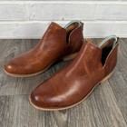 Kork-ease Renny Ankle Boots Womens Size 8 M Brown Leather Distressed Zip Cut Out