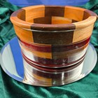 Guatemalan Handcrafted Multi-tone Wood Bowl Chichicastenango 7 5  Diameter