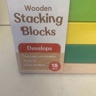 Fisher-price Toddler Wooden Stacking Blocks     65 Pieces   18 Months  Brand New