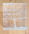 Tree Of Life Block    the Winter    Etched Acrylic Lucite  1982 Signed