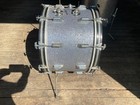 Vintage 1960s Rogers Sparkle Silver Drum Set 22x14  And 16x16  Nice Shape 