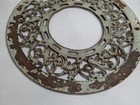 Antique Cast Iron Ornate Stove Pipe Collar Chimney Flue Cover Primitive