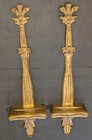 Pair Vintage Gold Gilt Plate Shelves 26  Wall Sconce -italian  Hollywood Regency