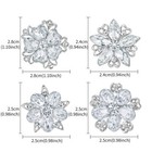 12pcs Assorted Crystal Rhinestone Flower Brooch Pin Set Bridal Wedding Bouquet