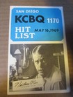 Orig 5-16-1969 Kcbq San Diego Top 30 List Jimi Hendrix Experience Concert Ad Vg