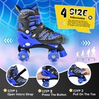 Sulifeel Adjustable Kids Roller Skates For Medium - Big Kid  B Spider Blue
